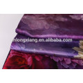 100% soie Deux couches en gros écharpe longue violette 52 * 180cm avec 10cm Tassel